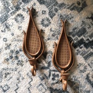 Rattan Style Wall-hanging Candlestick Holders